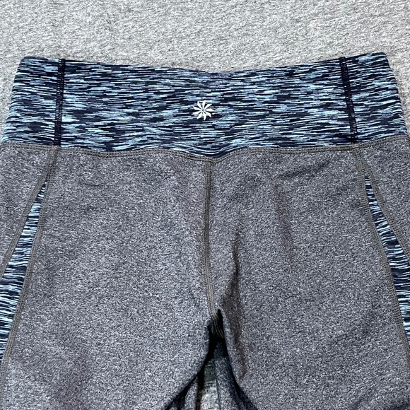 Athleta Charcoal Splits Revelation Capri Legging Contrasting Panels Size Small - Picture 4 of 15